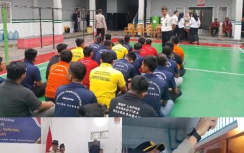 Ikrar bersama dan razia Blok hunian,Lapas muara Sabak Teguhkan Perang Melawan Halinar