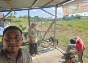 Semangat gotong royong  tak padam camat Anjasmara , hidupkan kembali lapangan bola muara sabak timur